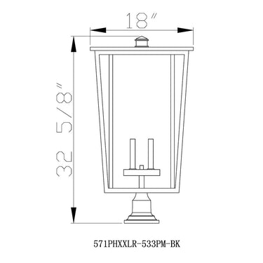Z-Lite 18" Seoul Glass 4 Light Outdoor Pier Mounted Fixture image 7