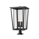 Z-Lite 18" Seoul Glass 4 Light Outdoor Pier Mounted Fixture image