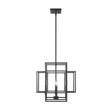 Z-Lite 18" Titania Matte Black 4 Light Chandelier image 1