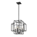 Z-Lite 18" Titania Matte Black 4 Light Chandelier image 2