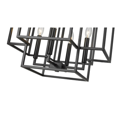 Z-Lite 18" Titania Matte Black 4 Light Chandelier image 3
