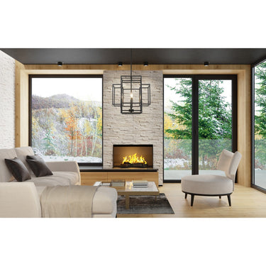 Z-Lite 18" Titania Matte Black 4 Light Chandelier image 5