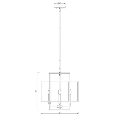 Z-Lite 18" Titania Matte Black 4 Light Chandelier image 7