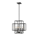 Z-Lite 18" Titania Matte Black 4 Light Chandelier image