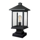 Z-Lite 19.5" High Portland Black 1 Light Outdoor Pier Mounted Fixture image