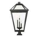 Z-Lite 19.5" Talbot Glass 4 Light Outdoor Pier Mounted Fixture image 2