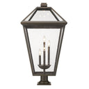 Z-Lite 19.5" Talbot Glass 4 Light Outdoor Pier Mounted Fixture image 3