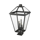 Z-Lite 19.5" Talbot Glass 4 Light Outdoor Pier Mounted Fixture image 4