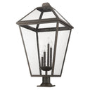 Z-Lite 19.5" Talbot Glass 4 Light Outdoor Pier Mounted Fixture image 9