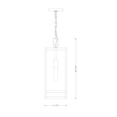 Z-Lite 19.75" High Nuri 1 Light Outdoor Chain Mount Ceiling Fixture image 7