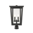 Z-Lite 19.75" High Seoul 2 Light Outdoor Post Mount Fixture image 1