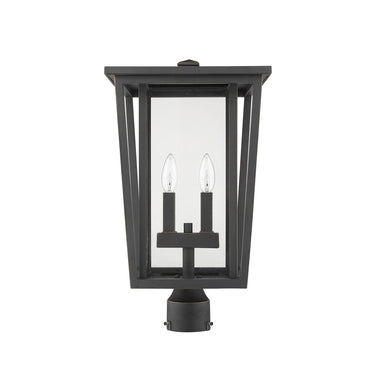 Z-Lite 19.75" High Seoul 2 Light Outdoor Post Mount Fixture image 9