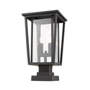 Z-Lite 20.75" High Seoul 2 Light Outdoor Pier Mounted Fixture image 1