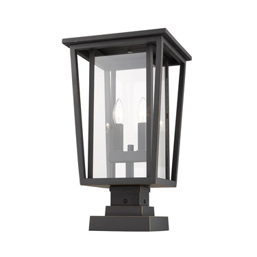 Z-Lite 20.75" High Seoul 2 Light Outdoor Pier Mounted Fixture image 1