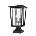 Z-Lite 20.75" High Seoul 2 Light Outdoor Pier Mounted Fixture image 2