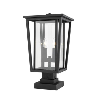 Z-Lite 20.75" High Seoul 2 Light Outdoor Pier Mounted Fixture image 2