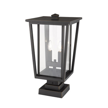 Z-Lite 20.75" High Seoul 2 Light Outdoor Pier Mounted Fixture image 3
