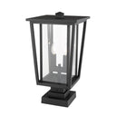 Z-Lite 20.75" High Seoul 2 Light Outdoor Pier Mounted Fixture image 4