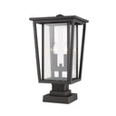 Z-Lite 20.75" High Seoul 2 Light Outdoor Pier Mounted Fixture image 5
