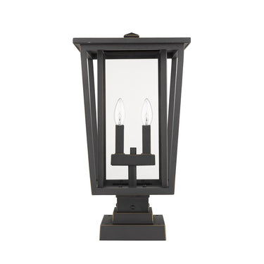 Z-Lite 20.75" High Seoul 2 Light Outdoor Pier Mounted Fixture image 7