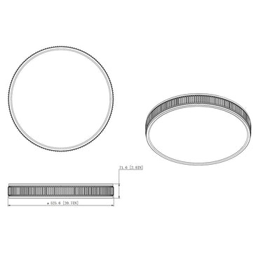 Z-Lite 20.75" Stari 1 Light Flush Mount image 21
