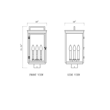 Z-Lite 21.25" High Hartwell 4 Light Outdoor Post Mount Fixture image 5