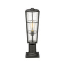 Z-Lite 21.25" High Helix 1 Light Outdoor Pier Mounted Fixture image 1