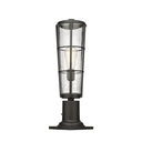 Z-Lite 21.25" High Helix 1 Light Outdoor Pier Mounted Fixture image 2