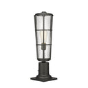 Z-Lite 21.25" High Helix 1 Light Outdoor Pier Mounted Fixture image