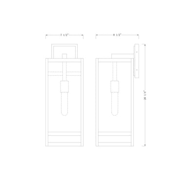 Z-Lite 21.25" High Nuri 1 Light Outdoor Wall image 7