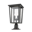 Z-Lite 21.75" High Seoul 2 Light Outdoor Pier Mounted Fixture image 1