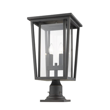 Z-Lite 21.75" High Seoul 2 Light Outdoor Pier Mounted Fixture image 1