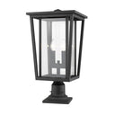 Z-Lite 21.75" High Seoul 2 Light Outdoor Pier Mounted Fixture image 2