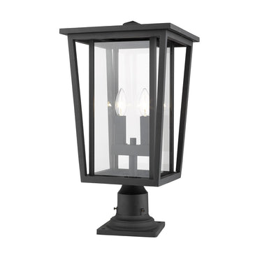 Z-Lite 21.75" High Seoul 2 Light Outdoor Pier Mounted Fixture image 2