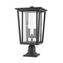 Z-Lite 21.75" High Seoul 2 Light Outdoor Pier Mounted Fixture image 3