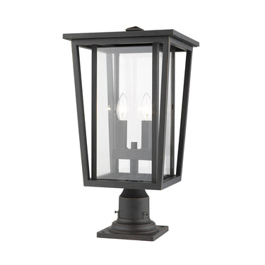 Z-Lite 21.75" High Seoul 2 Light Outdoor Pier Mounted Fixture image 3
