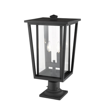 Z-Lite 21.75" High Seoul 2 Light Outdoor Pier Mounted Fixture image 4