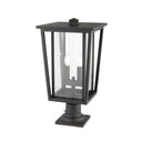 Z-Lite 21.75" High Seoul 2 Light Outdoor Pier Mounted Fixture image 5