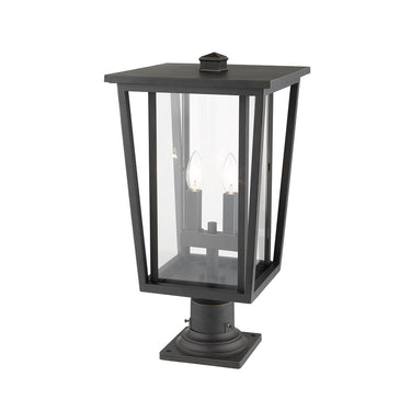 Z-Lite 21.75" High Seoul 2 Light Outdoor Pier Mounted Fixture image 5