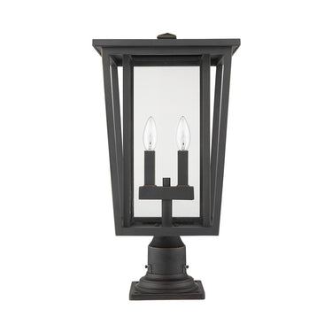 Z-Lite 21.75" High Seoul 2 Light Outdoor Pier Mounted Fixture image 7