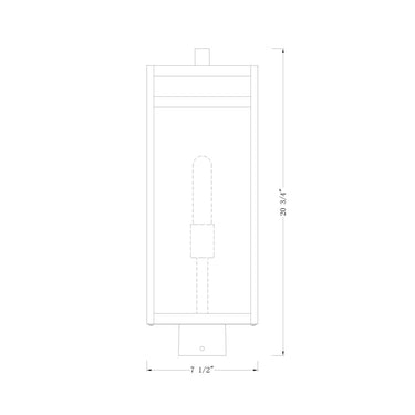 Z-Lite 21" High Nuri 1 Light Outdoor Post Mount Fixture image 5