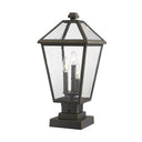 Z-Lite 21" High Talbot 3 Light Outdoor Pier Mounted Fixture image 1