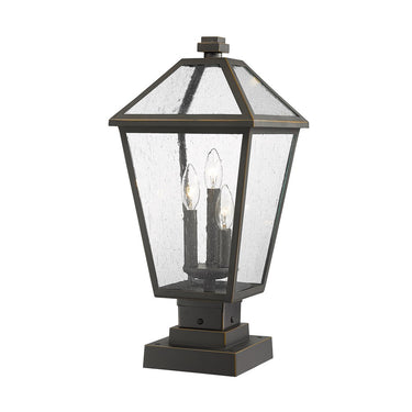 Z-Lite 21" High Talbot 3 Light Outdoor Pier Mounted Fixture image 1