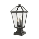 Z-Lite 21" High Talbot 3 Light Outdoor Pier Mounted Fixture image