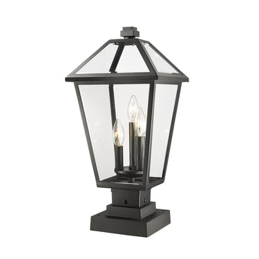 Z-Lite 21" High Talbot 3 Light Outdoor Pier Mounted Fixture image