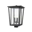 Z-Lite 22.25" High Seoul 3 Light Outdoor Post Mount Fixture image 2