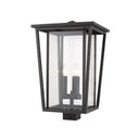 Z-Lite 22.25" High Seoul 3 Light Outdoor Post Mount Fixture image 3