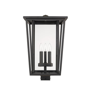 Z-Lite 22.25" High Seoul 3 Light Outdoor Post Mount Fixture image 9
