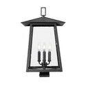 Z-Lite 22.75" High Rainer 4 Light Outdoor Post Mount Fixture image 1