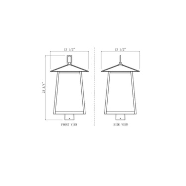 Z-Lite 22.75" High Rainer 4 Light Outdoor Post Mount Fixture image 5
